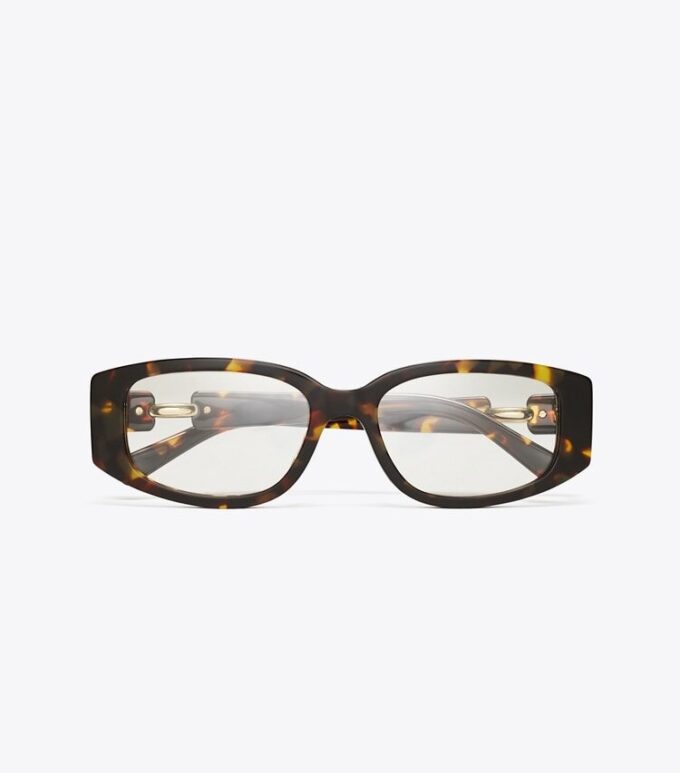 Brille mit durchbrochenem Rechteckrahmen Brille mit durchbrochenem Rechteckrahmen