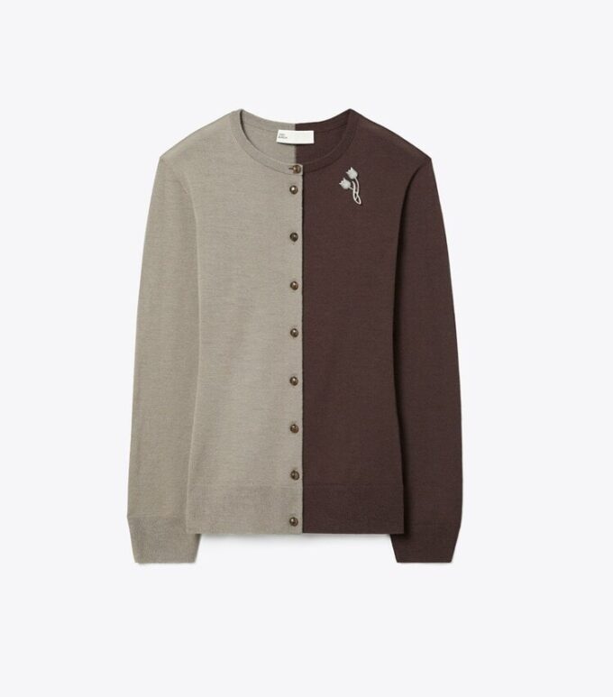 Broschen-Wollcardigan Broschen-Wollcardigan
