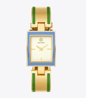 Buddy Bangle Uhr, goldfarben/mehrfarbiges Edelstahl, 26 x 32 mm