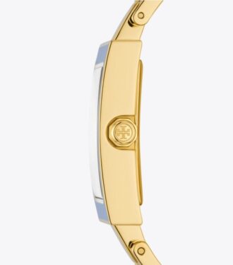 Buddy Bangle Uhr, goldfarben/mehrfarbiges Edelstahl, 26 x 32 mm