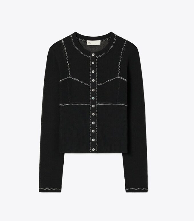 Cardigan aus Baumwolle und Nylon Cardigan aus Baumwolle und Nylon