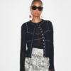 Cardigan aus Baumwolle und Nylon Cardigan aus Baumwolle und Nylon