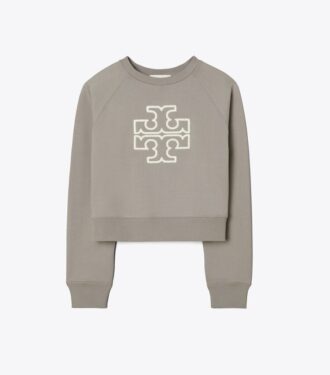 Chenille-Logo-Rundhals-Sweatshirt Chenille-Logo-Rundhals-Sweatshirt
