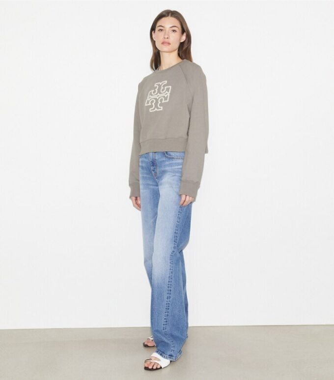 Chenille-Logo-Rundhals-Sweatshirt Chenille-Logo-Rundhals-Sweatshirt