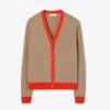 Colorblock-Kaschmir-Strickjacke Colorblock-Kaschmir-Strickjacke
