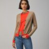 Colorblock-Kaschmir-Strickjacke Colorblock-Kaschmir-Strickjacke