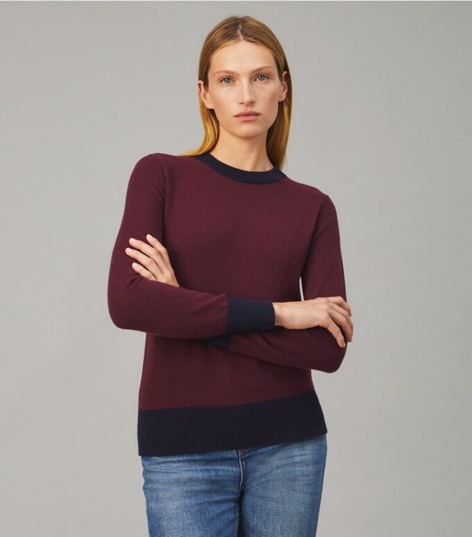 Colorblock-Pullover aus Kaschmir Colorblock-Pullover aus Kaschmir