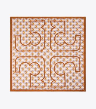 Deco Crane Geo Logo Oversized Seiden-Quadratschal