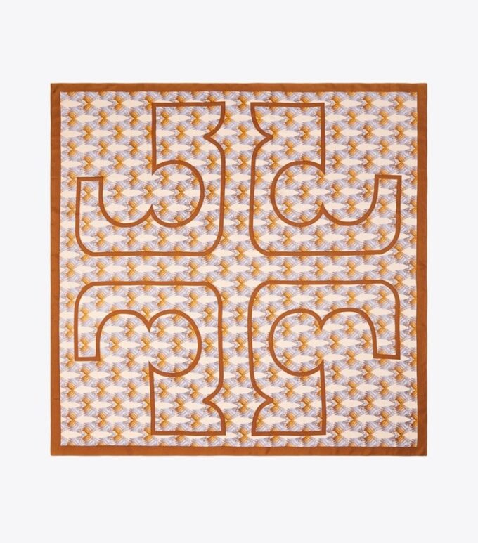 Deco Crane Geo Logo Oversized Seiden-Quadratschal Deco Crane Geo Logo Oversized Seiden-Quadratschal