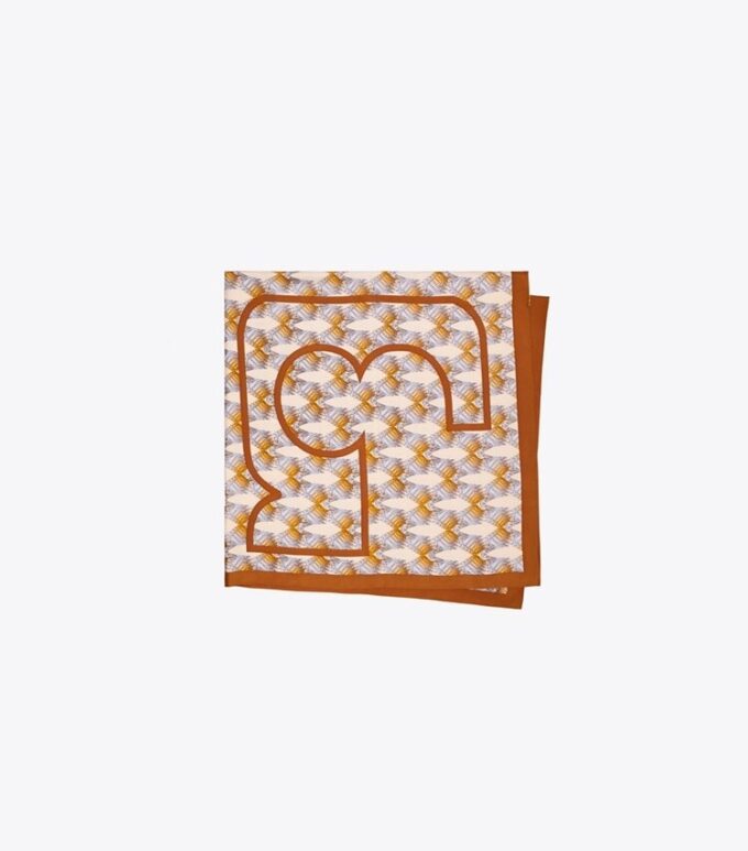 Deco Crane Geo Logo Oversized Seiden-Quadratschal Deco Crane Geo Logo Oversized Seiden-Quadratschal