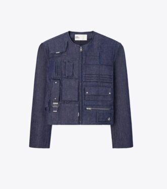 Denim-Handtaschenjacke