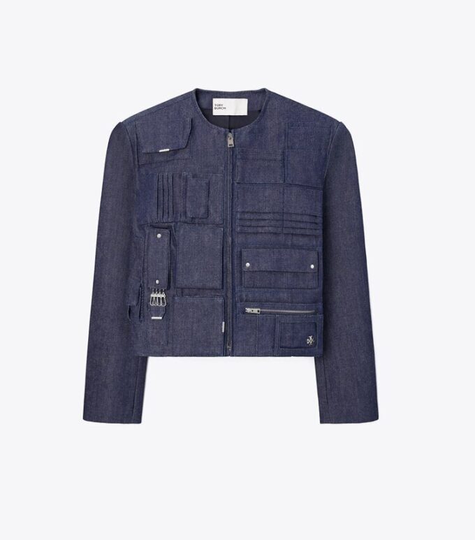Denim-Handtaschenjacke Denim-Handtaschenjacke