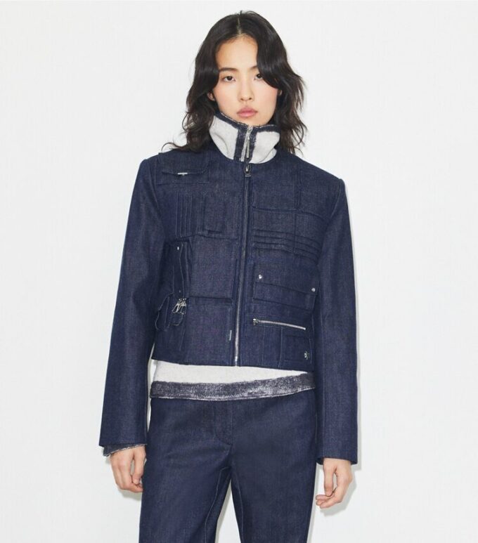 Denim-Handtaschenjacke Denim-Handtaschenjacke