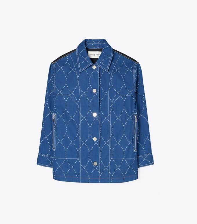 Denimjacke mit Ziernähten Denimjacke mit Ziernähten