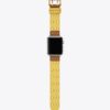 Doppelnietenarmband für Apple Watch®, gelbes Leder Doppelnietenarmband für Apple Watch®, gelbes Leder