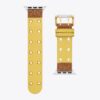 Doppelnietenarmband für Apple Watch®, gelbes Leder Doppelnietenarmband für Apple Watch®, gelbes Leder