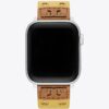 Doppelnietenarmband für Apple Watch®, gelbes Leder Doppelnietenarmband für Apple Watch®, gelbes Leder