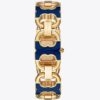 Double T Link Uhr, goldfarbener Edelstahl/Marineblau Double T Link Uhr, goldfarbener Edelstahl/Marineblau