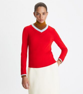 Dreilagiger Colorblock-Pullover Dreilagiger Colorblock-Pullover