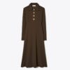 Einfarbiges Krepp-Hemdkleid Einfarbiges Krepp-Hemdkleid