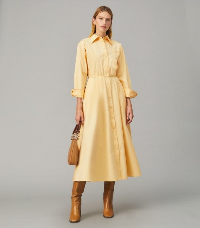Eleanor-Kleid aus Baumwollpopeline Eleanor-Kleid aus Baumwollpopeline