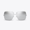 Eleanor Oversized Metall-Sonnenbrille mit quadratischen Gläsern Eleanor Oversized Metall-Sonnenbrille mit quadratischen Gläsern