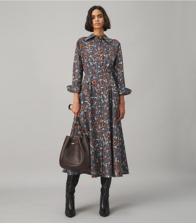 Eleanor Seiden-Twill-Kleid Eleanor Seiden-Twill-Kleid