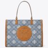 Ella T Monogram Denim Tote Ella T Monogram Denim Tote