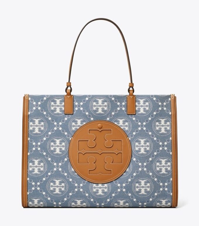 Ella T Monogram Denim Tote Ella T Monogram Denim Tote
