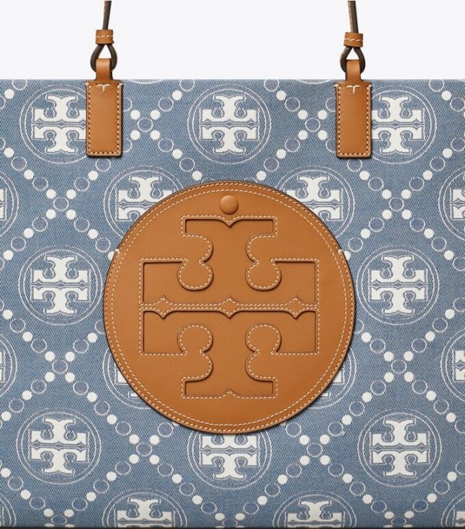Ella T Monogram Denim Tote Ella T Monogram Denim Tote