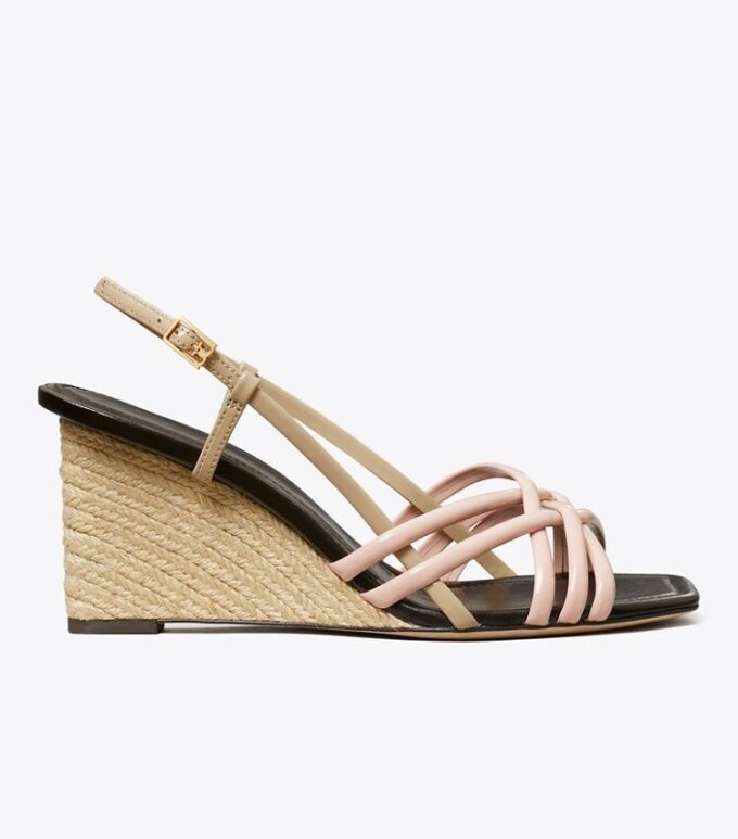 Espadrilles mit Keilabsatz und mehreren Riemen Espadrilles mit Keilabsatz und mehreren Riemen