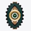 Evil Eye Armreif-Uhr, Gepäckleder/Grün, 27 mm Evil Eye Armreif-Uhr, Gepäckleder/Grün, 27 mm