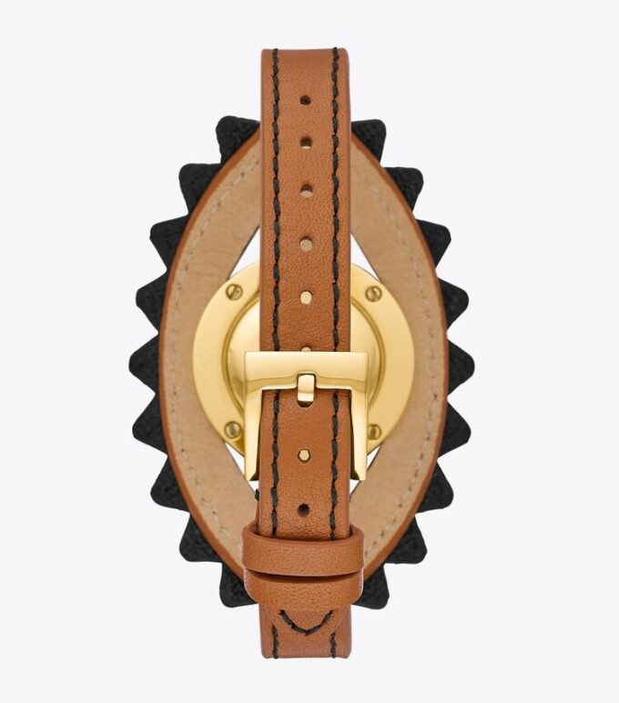 Evil Eye Armreif-Uhr, Gepäckleder/Grün, 27 mm Evil Eye Armreif-Uhr, Gepäckleder/Grün, 27 mm