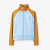 Farbblock-Trackjacke aus Doppelstrick