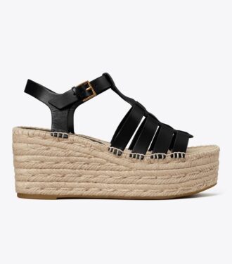 Fischer-Espadrilles mit Keilabsatz