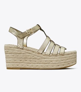 Fischer-Espadrilles mit Keilabsatz