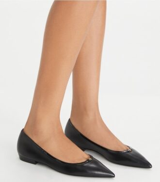 Flache Schuhe mit Double T-Schnalle