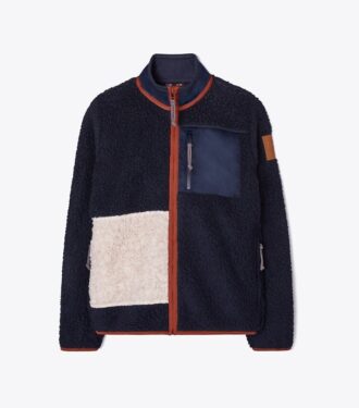 Fleece-Jacke mit Farbblock
