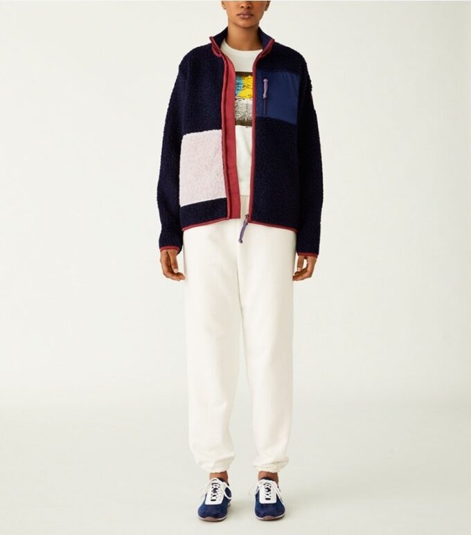 Fleece-Jacke mit Farbblock Fleece-Jacke mit Farbblock