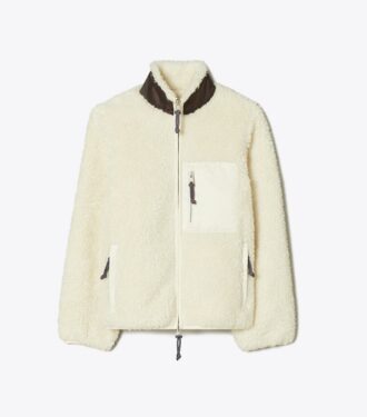 Fleecejacke mit Farbblock