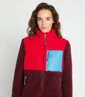Fleecejacke mit Farbblock