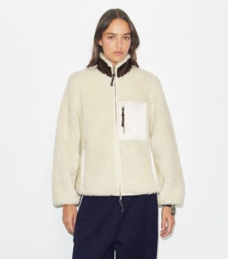 Fleecejacke mit Farbblock