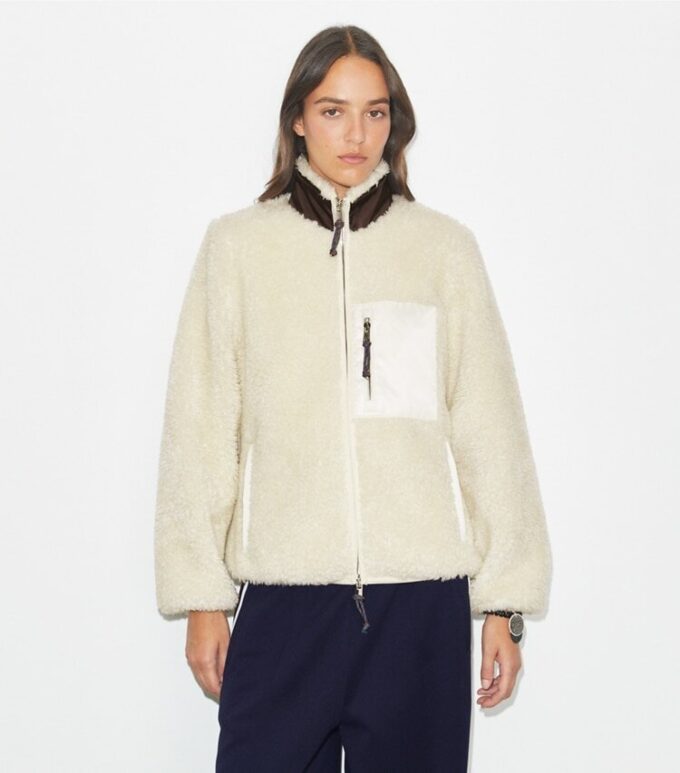 Fleecejacke mit Farbblock Fleecejacke mit Farbblock