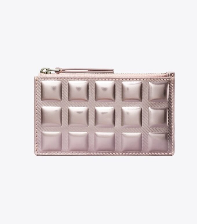Fleming Metallic Square Quilt Zip Card Case Fleming Metallic Square Quilt Zip Card Case