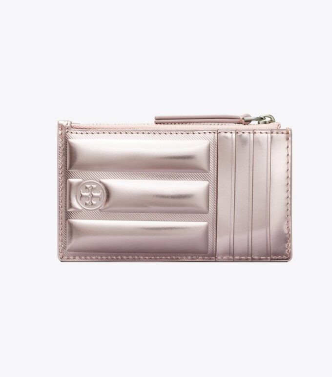 Fleming Metallic Square Quilt Zip Card Case Fleming Metallic Square Quilt Zip Card Case
