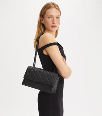Fleming Schultertasche mit polierter Narbung