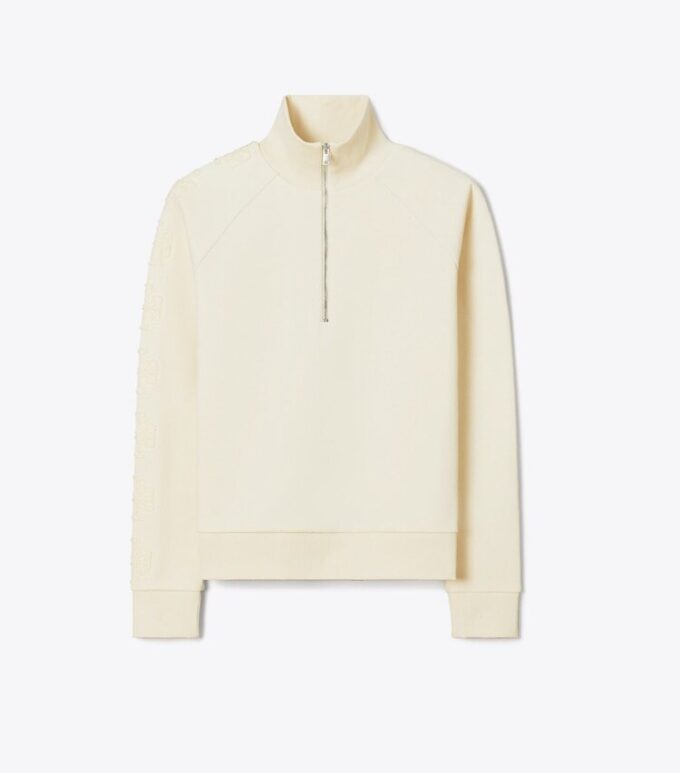 French Terry Logo Sleeve Half-Zip Sweatshirt French Terry Logo Sleeve Half-Zip Sweatshirt