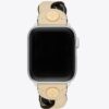 Geflochtenes Armband für Apple Watch®, cremefarbenes/schwarzes Leder, 38 mm – 40 mm Geflochtenes Armband für Apple Watch®, cremefarbenes/schwarzes Leder, 38 mm – 40 mm