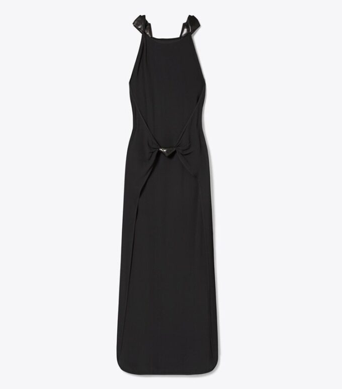 Geknotetes Crêpe-Kleid Geknotetes Crêpe-Kleid
