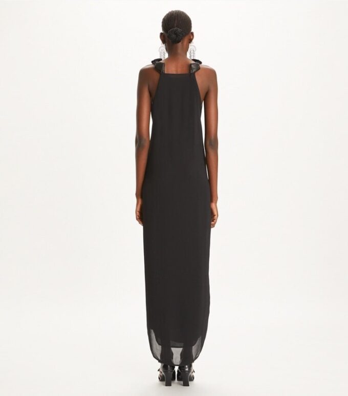 Geknotetes Crêpe-Kleid Geknotetes Crêpe-Kleid